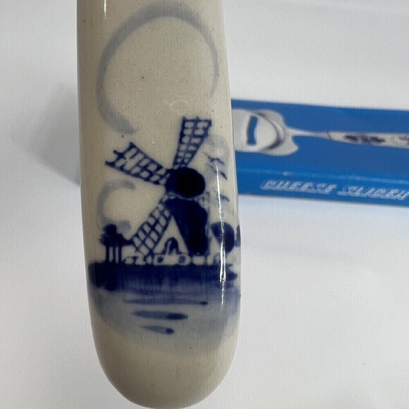 Kaasschaaf Ceramic Handle Windmill Cheese Slicer Stainless Steel New Old Stock - Picture 7 of 8